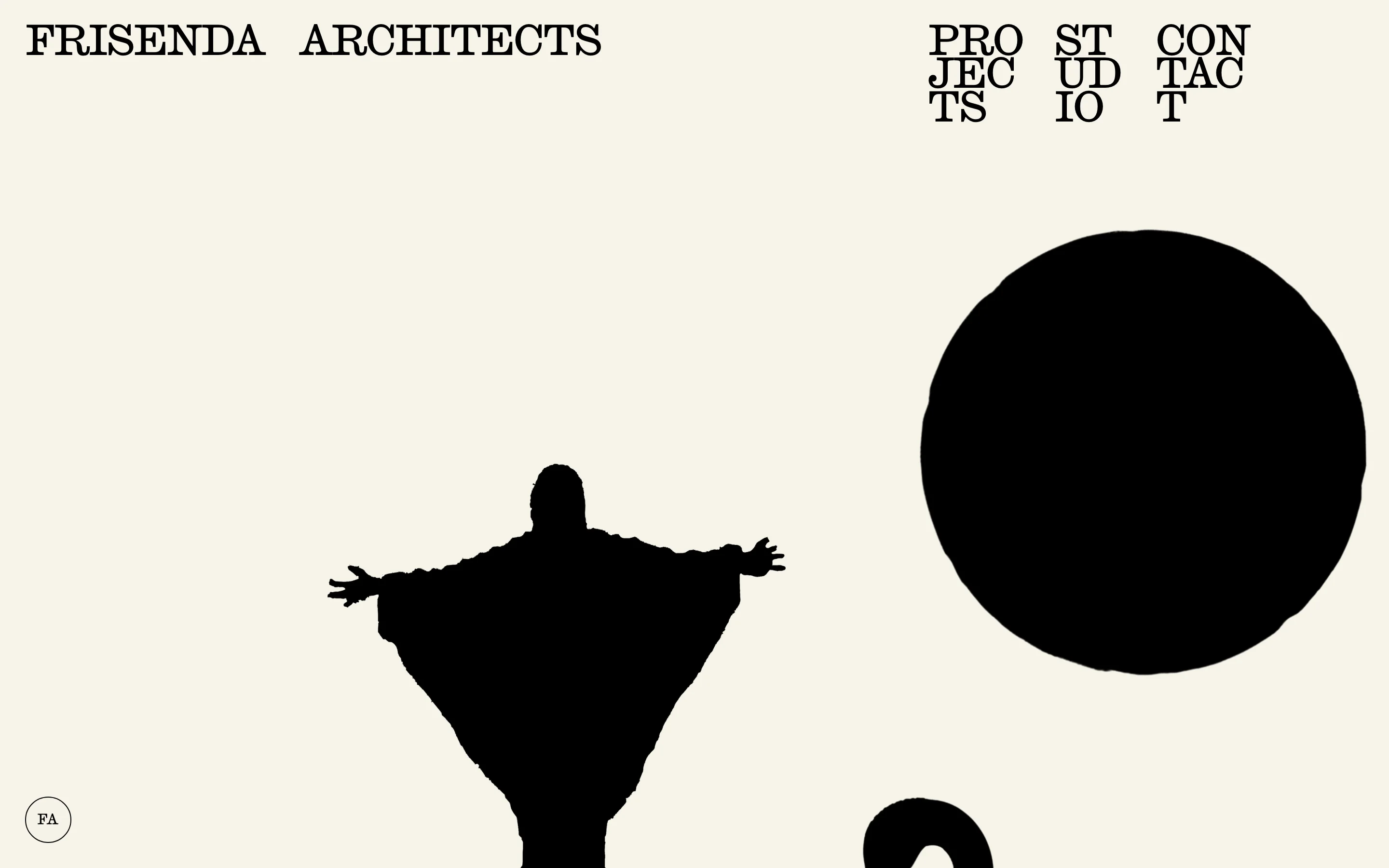 The Frisenda Architects website homepage
