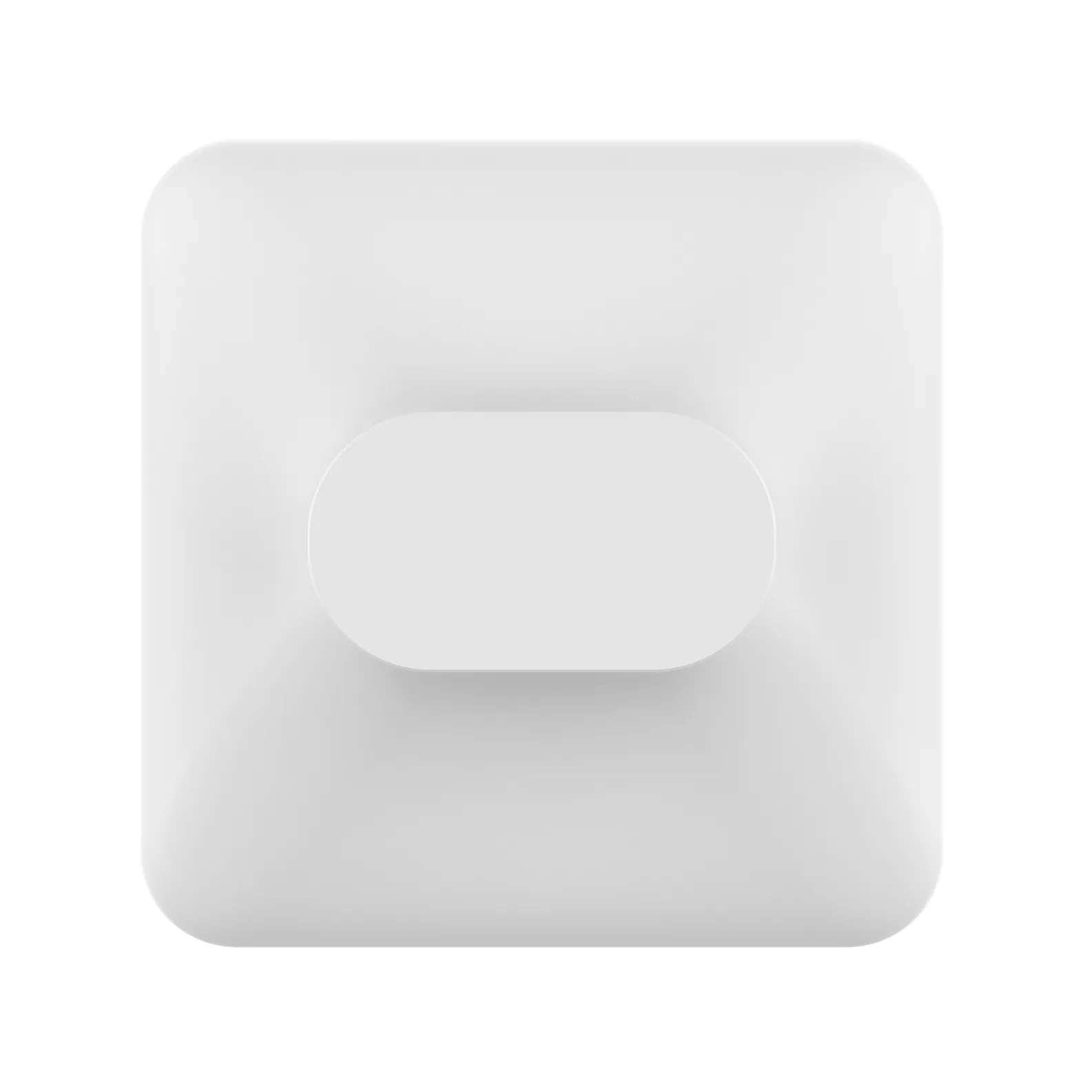 Back of the square sensor head, showing the mount that attaches it to the stand