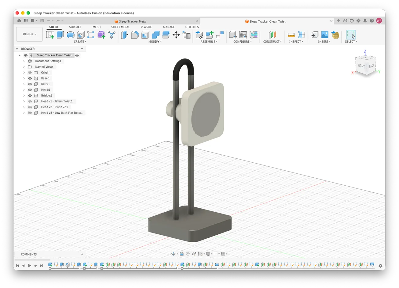 CAD model of the stand