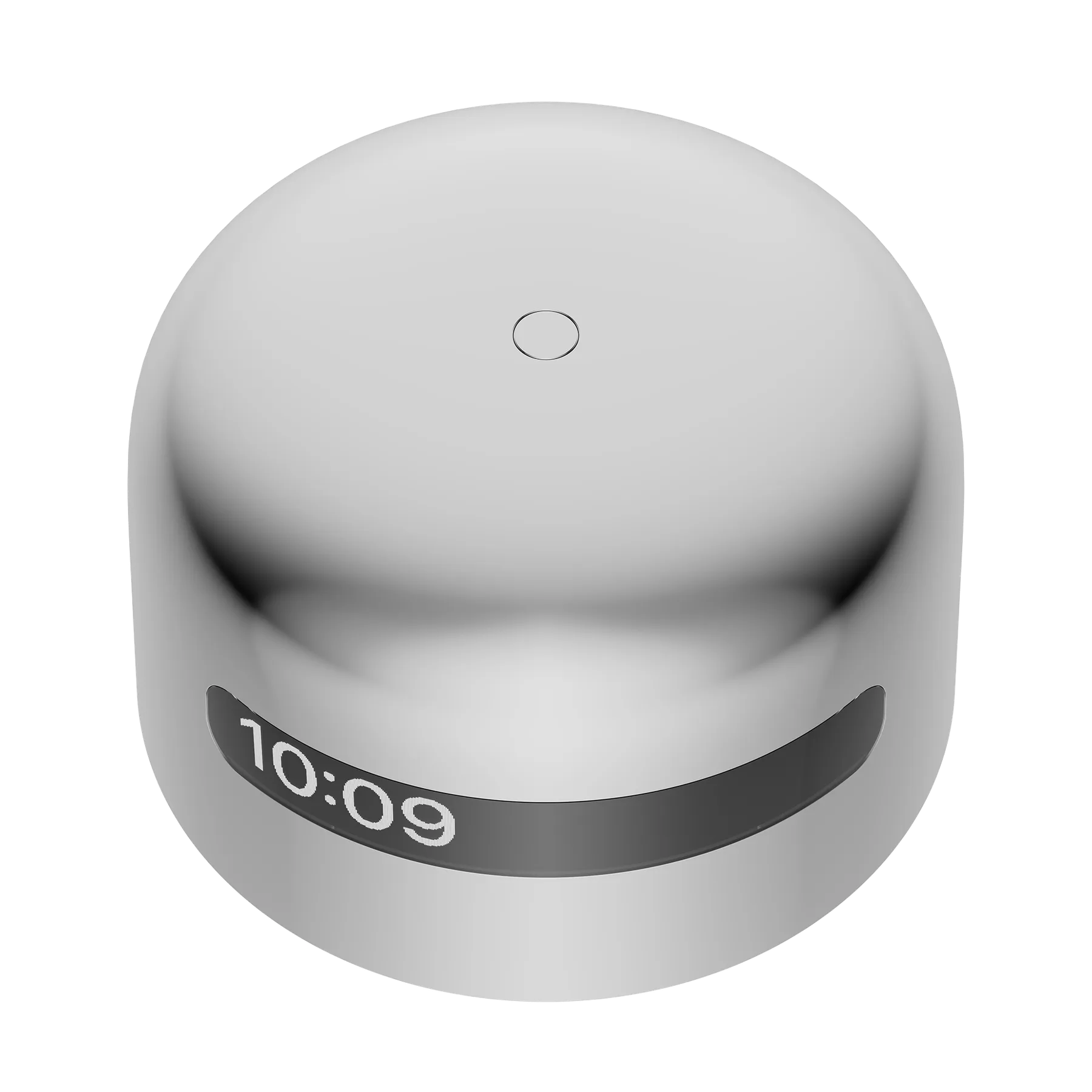 The alarm-clock concept from above, at a three-quarter angle