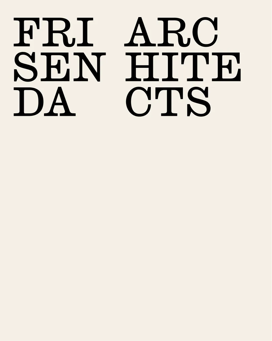 The modular Frisenda Architects logo, set in three lines