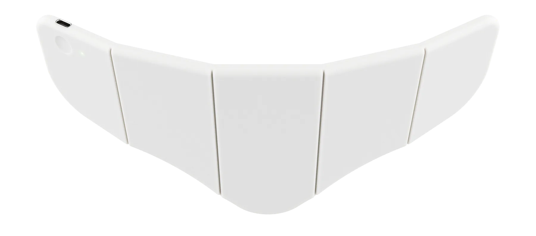 The removable heating pack from the front
