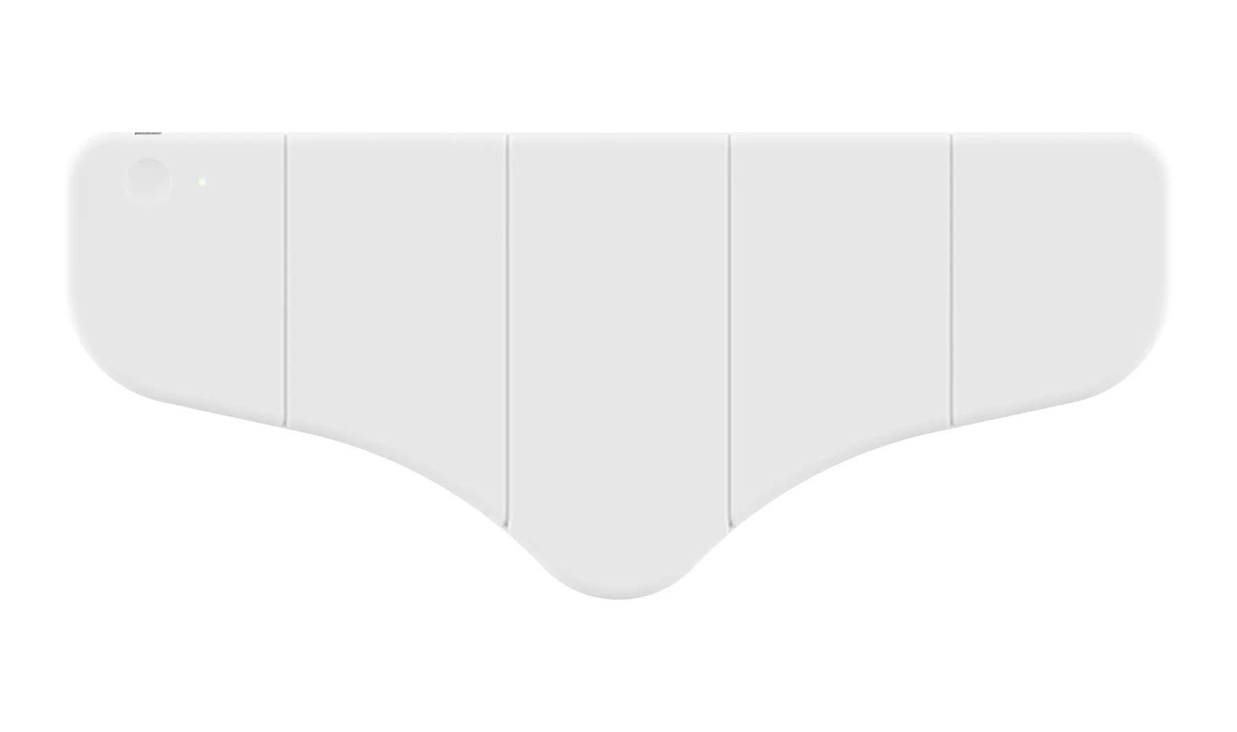 The heating pack from the front, showing its segmented panels