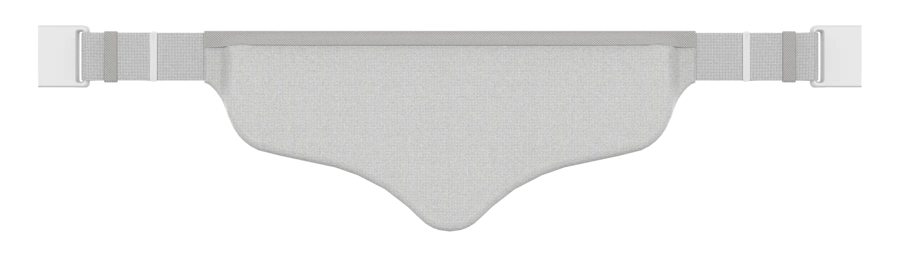 Heatra belt from the front, with hook-and-loop adjustment at each side