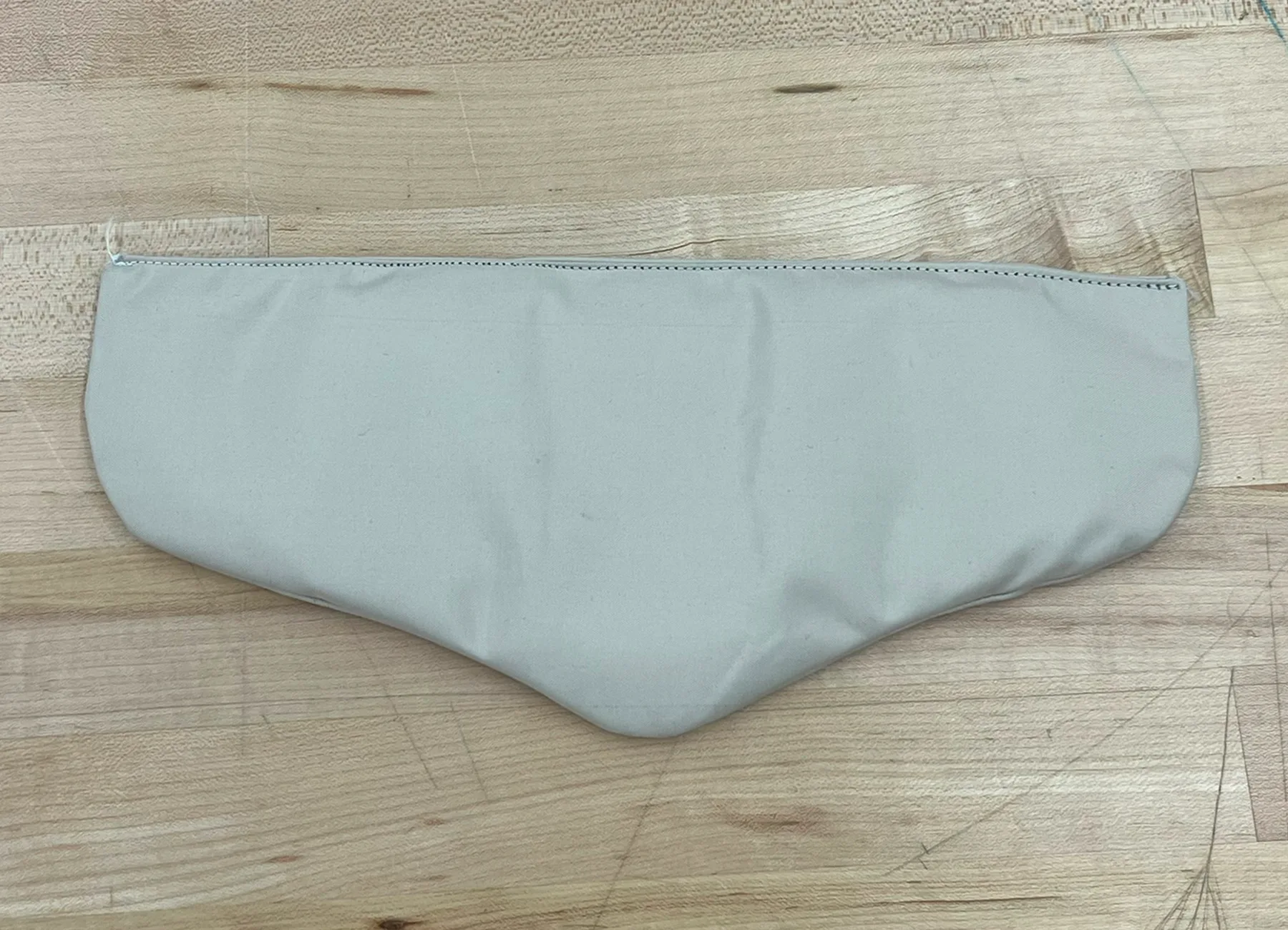 Pale blue belt pouch prototype