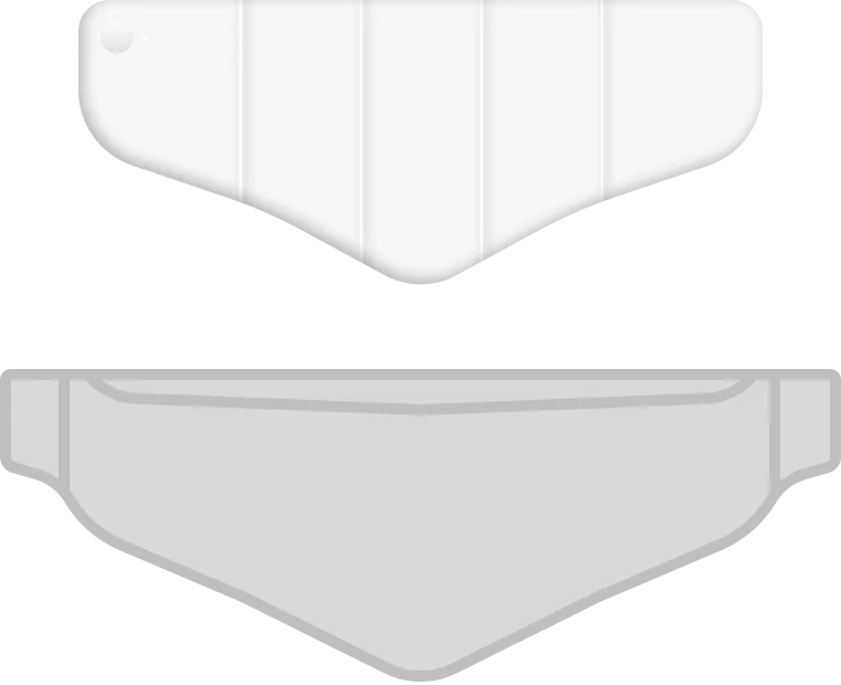 Heating pack and its pouch, front views