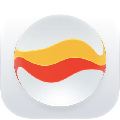 Wave-in-glass app-icon exploration 3