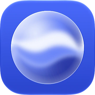 Wave-in-glass app-icon exploration 30