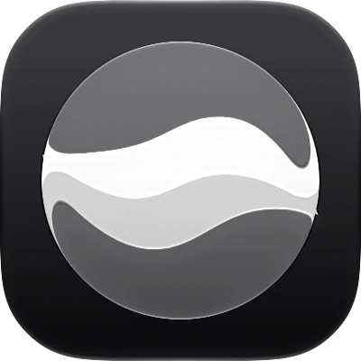 Wave-in-glass app-icon exploration 33