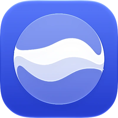 Wave-in-glass app-icon exploration 35