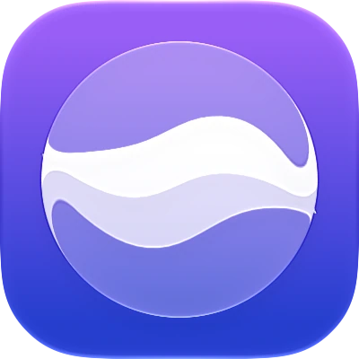 Wave-in-glass app-icon exploration 38