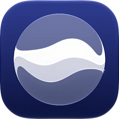 Wave-in-glass app-icon exploration 41
