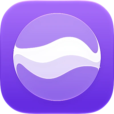 Wave-in-glass app-icon exploration 45
