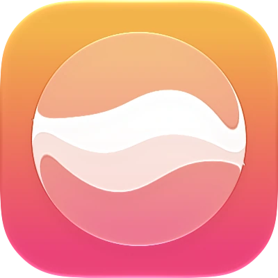 Wave-in-glass app-icon exploration 48