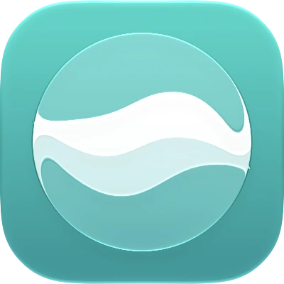 Wave-in-glass app-icon exploration 49