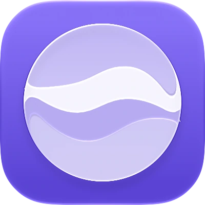 Wave-in-glass app-icon exploration 55