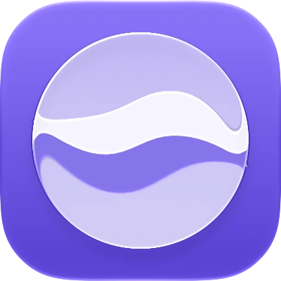 Wave-in-glass app-icon exploration 57