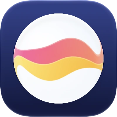 Wave-in-glass app-icon exploration 70