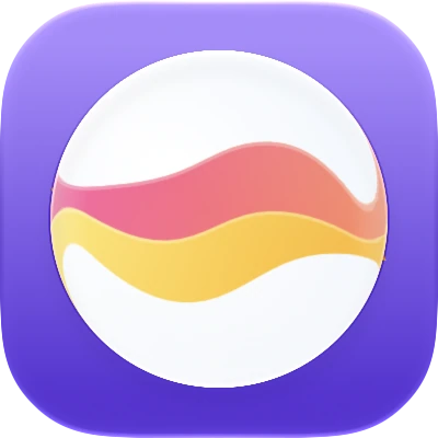 Wave-in-glass app-icon exploration 75