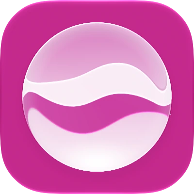 Wave-in-glass app-icon exploration 76