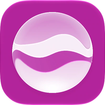 Wave-in-glass app-icon exploration 77