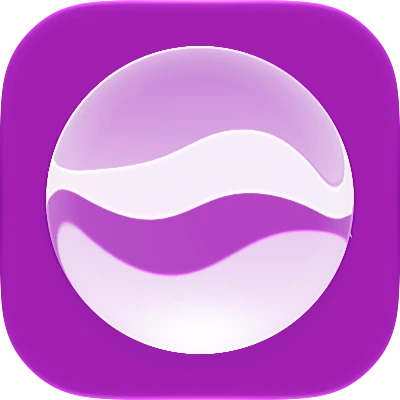 Wave-in-glass app-icon exploration 78
