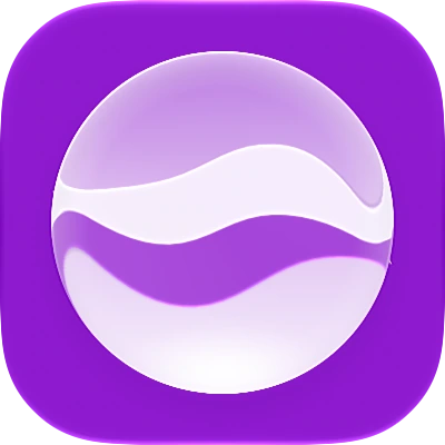 Wave-in-glass app-icon exploration 81