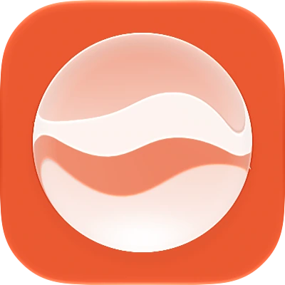 Wave-in-glass app-icon exploration 84