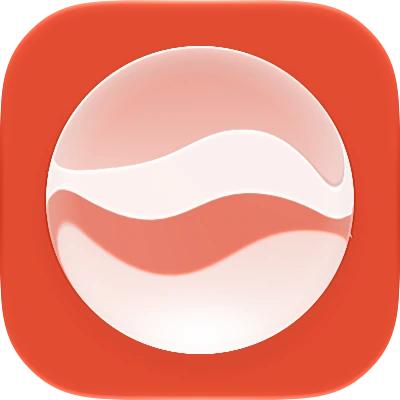Wave-in-glass app-icon exploration 85