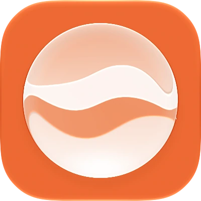 Wave-in-glass app-icon exploration 86