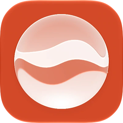 Wave-in-glass app-icon exploration 87