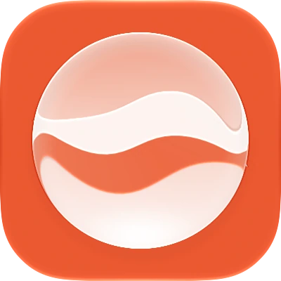 Wave-in-glass app-icon exploration 88