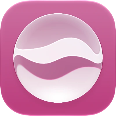 Wave-in-glass app-icon exploration 122