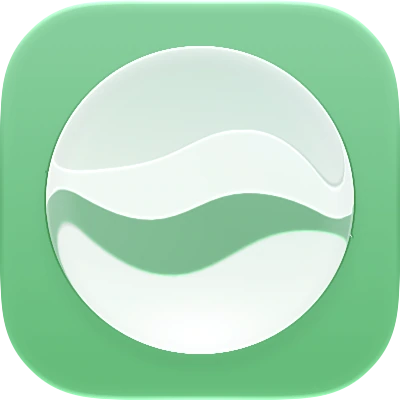 Wave-in-glass app-icon exploration 134