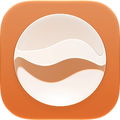 Wave-in-glass app-icon exploration 135
