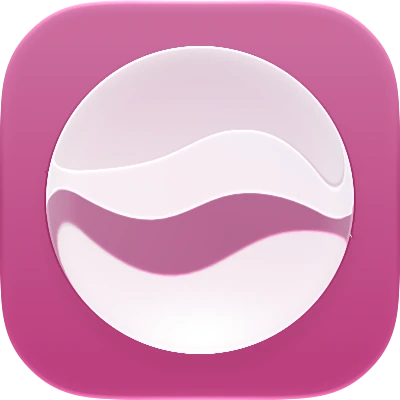 Wave-in-glass app-icon exploration 136