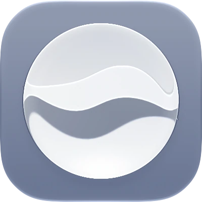 Wave-in-glass app-icon exploration 137