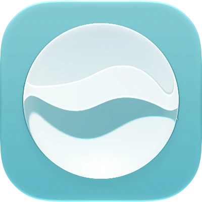 Wave-in-glass app-icon exploration 138