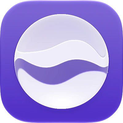 Wave-in-glass app-icon exploration 139