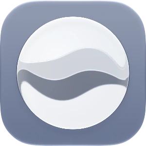 Wave-in-glass app-icon exploration 144