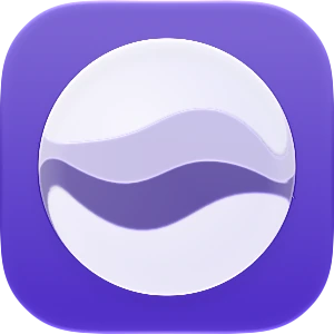 Wave-in-glass app-icon exploration 148