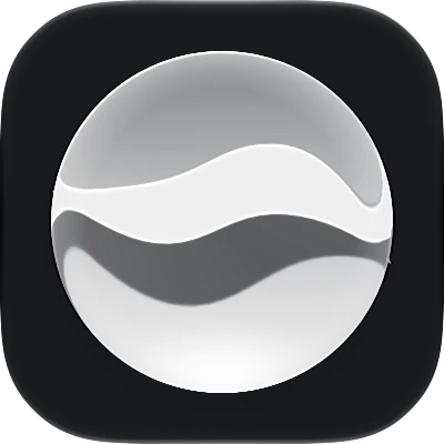 Wave-in-glass app-icon exploration 149