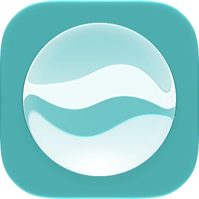 Wave-in-glass app-icon exploration 160