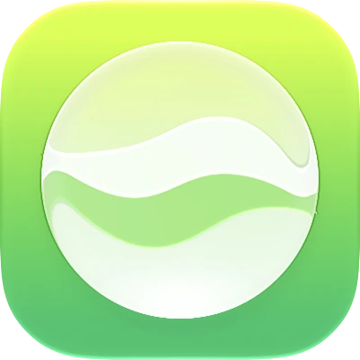 Wave-in-glass app-icon exploration 161