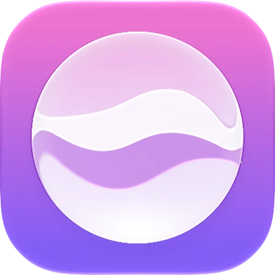 Wave-in-glass app-icon exploration 163