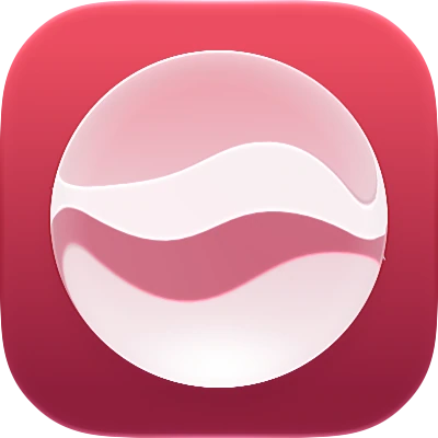 Wave-in-glass app-icon exploration 164