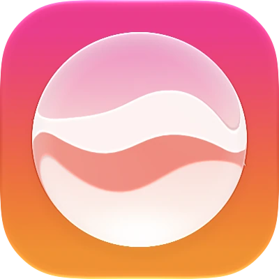 Wave-in-glass app-icon exploration 166