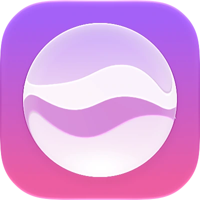 Wave-in-glass app-icon exploration 167