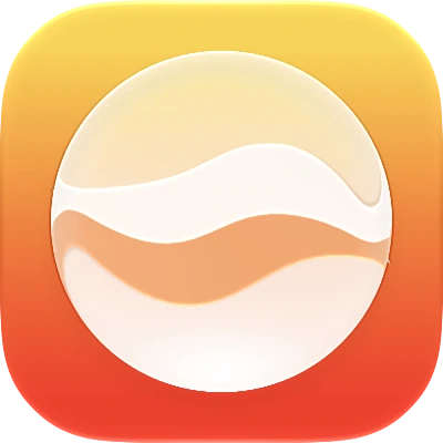 Wave-in-glass app-icon exploration 168