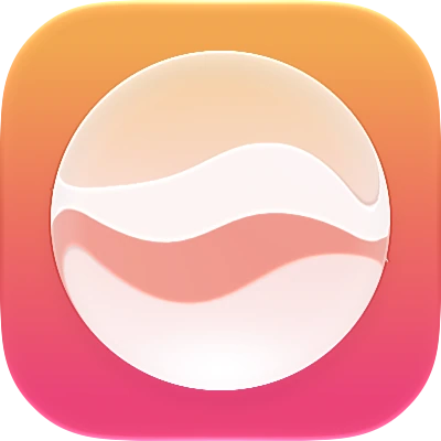Wave-in-glass app-icon exploration 171